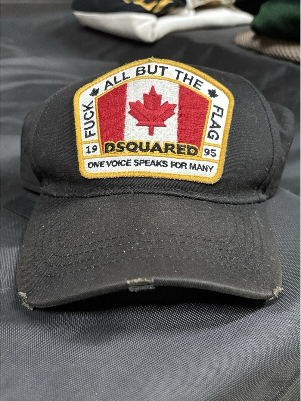 DSquared F All But The Flag Canada Adjustable Baseball Cap OSFA Italy Dsquared2